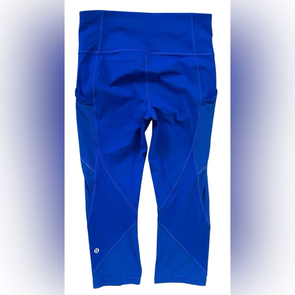 Lululemon Fast as Light Crop 19” Jet Stream Bright Blue Luxtreme Leggings Size 6